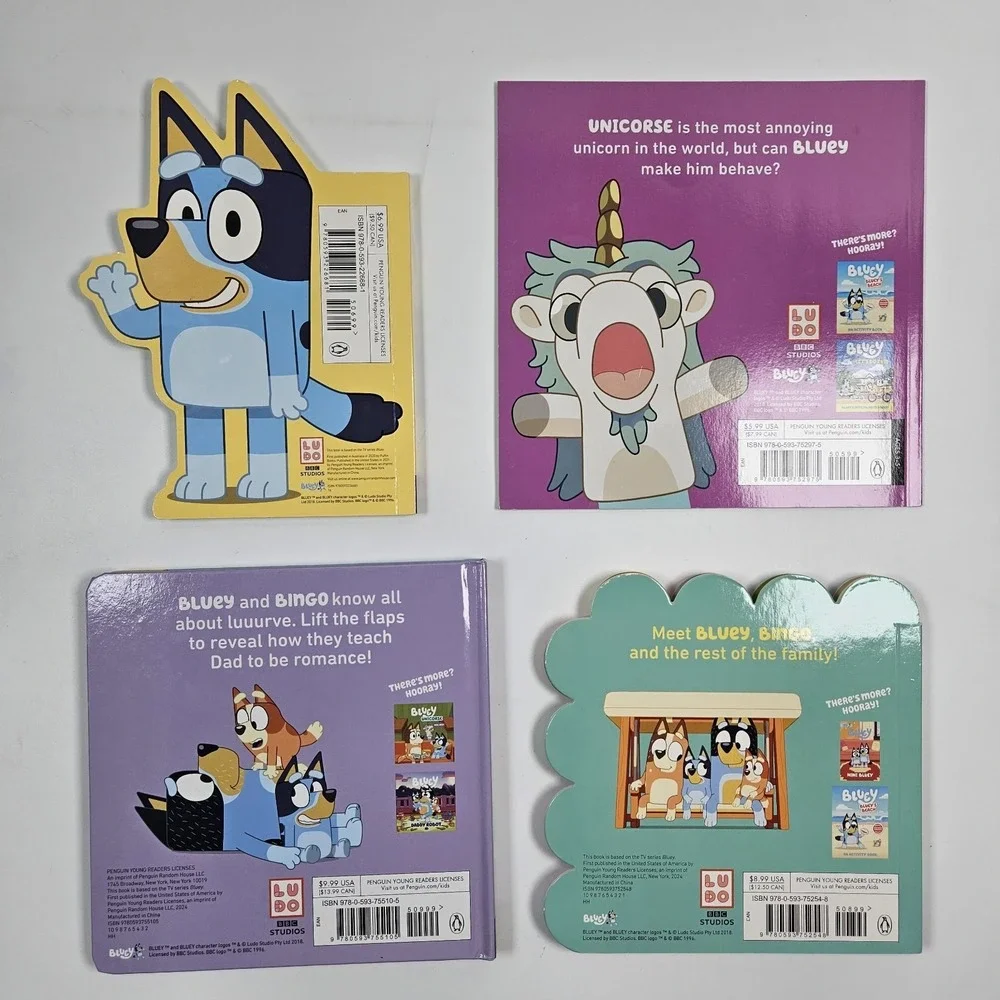 Bundle Lot Bluey Kids‎ Todler Books Family Unicorse Romance Board Soft Hard